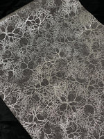 Dekostoff "imitiertes" Leinengewebe, 
Farbe: silber
Masse: 36cm x 300cm