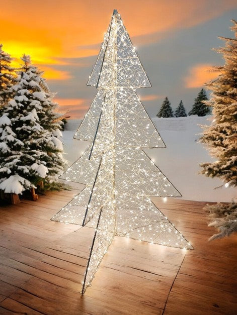 LED Tannenbaum Outdoor aus Metall mit 720LED Micro LED Lichterkette und Metalldraht