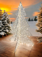 LED Tannenbaum Outdoor aus Metall mit 720LED Micro LED Lichterkette und Metalldraht