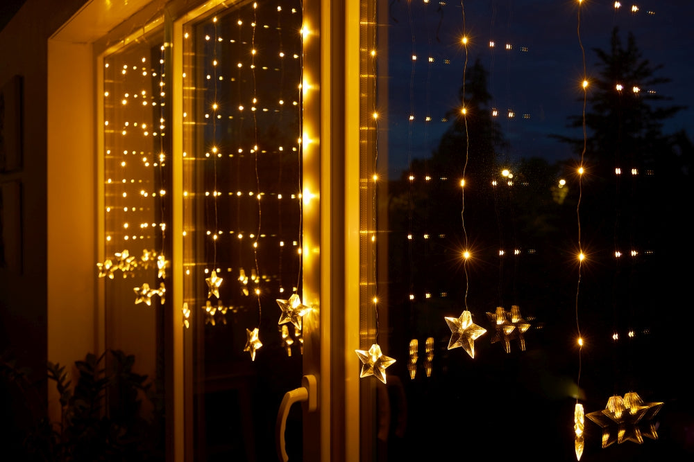 LED Lichtervorhang Outdoor 
Total 11 Stränge mit Total 83 LED 
H: 80cm B:220cm