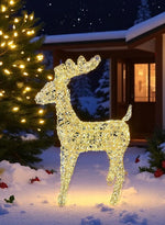 LED Rentier Outdoor aus Metall mit 720LED Micro LED Lichterkette und Metalldraht