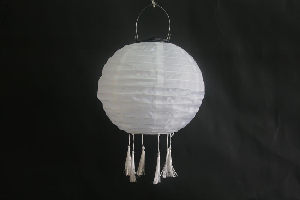 LED Solar Outdoor Lampion 
Weiss Rund D:25cm 
Warm weisses Licht - 1 LED