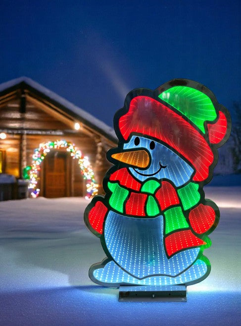 LED Figur Schneemann mit Infinity Effekt Outdoor