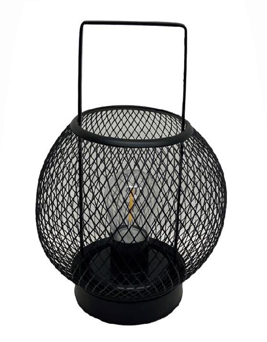 LED Laterne 
aus Metall schwarz
H22.5cm