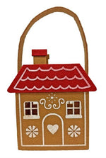 Tasche Xmas aus Filz als Haus mit rotem Dach