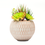 Kunstblume Sukkulenten im Beton Topf 
D: 15cm H: 22cm
