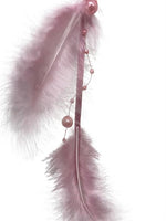 Girlande mit 12 Federn und 
Perlenkette Länge 125cm
Farbe: Rosa