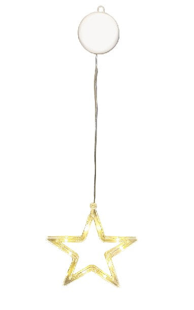 LED Stern mit 10 LED für Fenster transparent leuchtend auf beiden Seiten