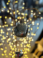 Weihnachtskugel Glas organic 3er Set anthracite mercury D8-9cm