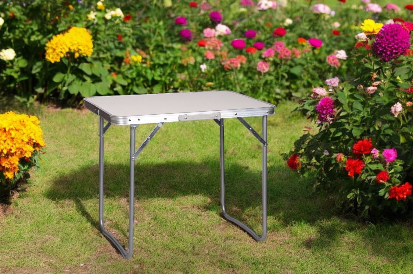 Campingtisch faltbar Farbe: Weiss L:70cm B:50cm H:62cm