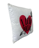 Kissen I Love You mit Reisverschluss Grösse: 30cmx30cm Digitaldruck einseitig