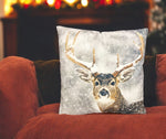 Kissen mit Hirsch Motiv und Reisverschluss 
Grösse: 40cmx40cm 
Digitaldruck einseitig