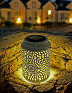 LED Solar Laterne in Gelb D12.5cm x H17.5cm