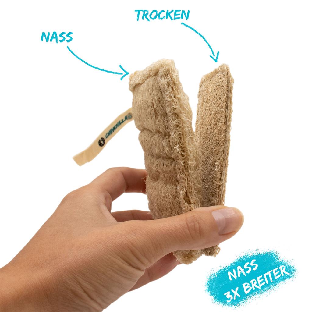 Spülschwämme Luffa 7er Set aus 100% natürlichem Luftschwamm und Baumwolle