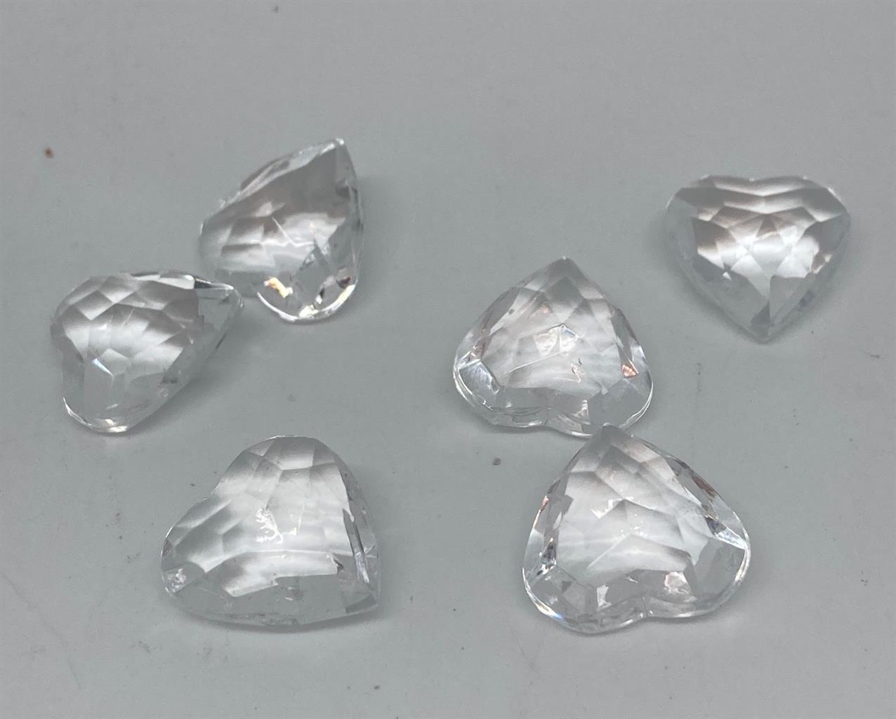 Dekosteine Strass Herzen 
D 2cm Inhalt: 18 Stk