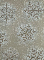 Dekostoff gold + goldige Schneeflocken Design:Schneeflocken 36cm x 300cm - gerollt