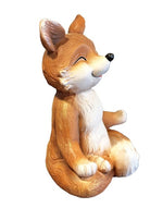 Deko Fuchs sitzend aus Polyresin