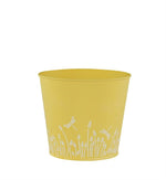 Übertopf aus Metall
Farbe: Gelb
H:16cm D:18cm