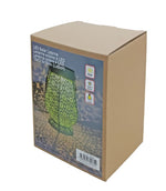 LED Solar Laterne in Grün aus Metall orientalische Form L12cm x B13.5cm x H18cm