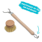 Spülbürste aus Buchenholz 4-teilig inkl. 3 Wechselköpfe Länge: 24cm