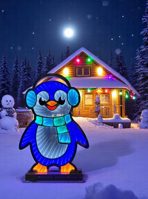 LED Figur Pinguin mit Infinity Effekt Outdoor
