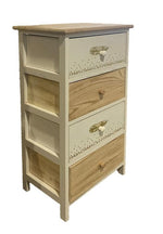 Cassettiera in legno con 4 cassetti