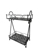 Pflanzenständer aus Metall 
mit 2 Ablageflächen
Farbe: Anthrazit
L:40cm B:25cm H:62cm