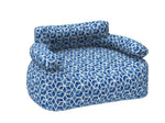 Sofa aufblasbar 105x88x72cm Farbe Design: Blau weiss Wetterfest und UV-Resistent