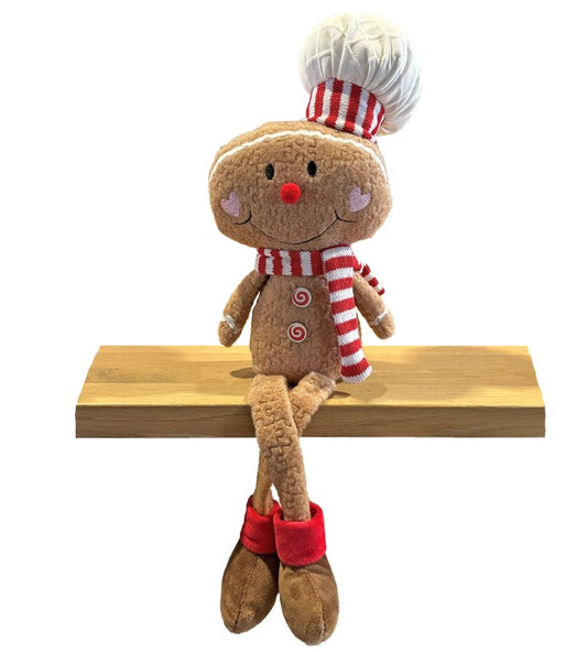 Deko Lebkuchen Kantenhocker mit Bäckermütze H55cm