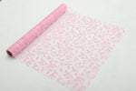Dekostoff "Organza" - pink mit geflocktem Blätterdruck
36cm x 300cm - gerollt