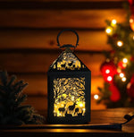 Laterne Forest 2er Set aus Metall Farbe schwarz gold