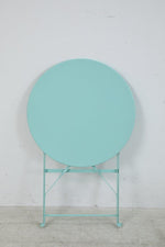 Bistro Set aus Metall Gartentisch und 2 Stühle Farbe: grün matt