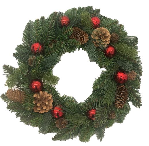 Couronne de Noël décorée
 Diamètre 40cm