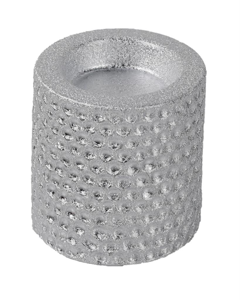 Teelichthalter aus Keramik
Design: gehämmertes Silber
D:7cm x H:7cm
