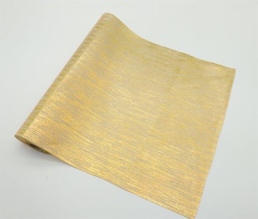 Dekostoff "imitiertes" Leinengewebe 
gold 36cm x 300cm gerollt und 
geschnitten