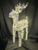 LED Rentier Candy Outdoor aus Metall mit 720 Micro LED Farbige PET Streifen