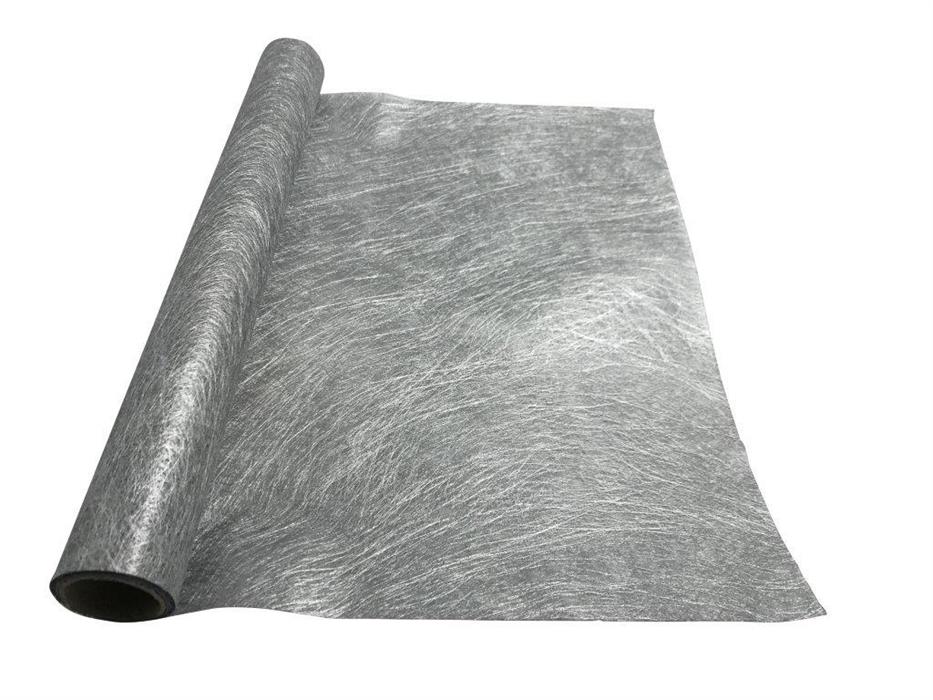 Dekostoff "Vlies" gerollt und geschnitten
36cm x 300cm 
Farbe: Silber