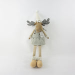 Deko Rentier Mädchen 
Farbe: braun / grau