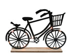 LED Fahrrad aus Metall 
auf Holzsockel H:24cm
mit 13 LED
Farbe: Schwarz