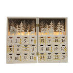 LED Adventskalender aus Holz 
befüllbar weiss mit 8 LED 
aufklappbar