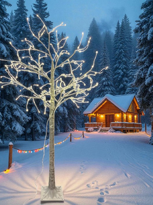 LED Birkenbaum Outdoor "Flower" dew drop mit 252 LED Höhe 180cm