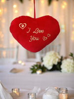 Kissen in Herzform gestickt I LOVE YOU Grösse: 40x45cm