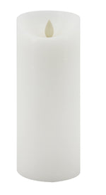 Bougie en cire LED blanche rustique avec flamme mobile
