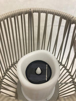 LED Solar Laterne Farbe: grau mit Solar Kerze weiss Grösse Laterne 27x27x31cm