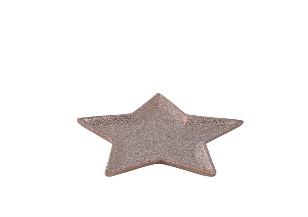Deko Schale Stern 
aus Keramik
Farbe: Kupfer
D:18cm x H:2cm