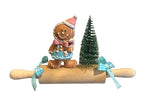 Deko XMAS Wallholz rosa türkis B:20cm H: 11cm