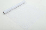 Dekostoff "Organza" - weiss mit geflocktem Blätterdruck
36cm x 300cm - gerollt