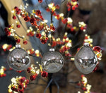 Weihnachtskugel Glas organic 3er Set anthracite mercury D8-9cm