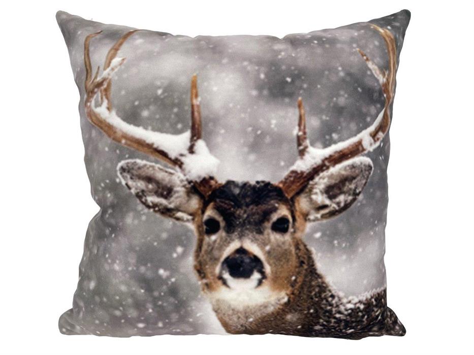 Kissen mit Hirsch Motiv und Reisverschluss 
Grösse: 40cmx40cm 
Digitaldruck einseitig