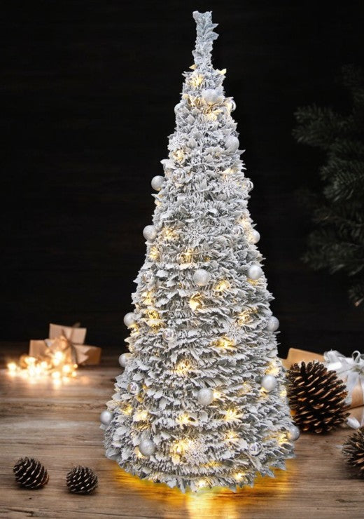 LED künstlicher Tannenbaum Schnee Pop-up-tree Höhe180cm mit 150 LED D:71cm